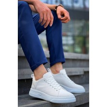 KB-X204 Kuback Beyaz Keten Beyaz Yüksek Taban Günlük Erkek Spor Ayakkabı