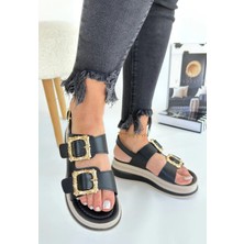 Stan Siyah Cilt Sandalet