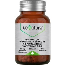 Venatura Magnezyum Bisglisinat Sitrat P 5 P Vitamin B6 60 Kapsül