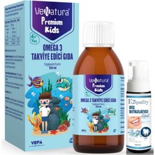 Venatura Kids Premium Omega 3 Takviye Edici Gıda 150 ml  - Diş Beyazlatıcı Köpük Hediye