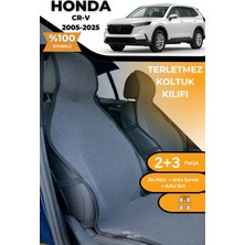Terletmez Oto Koltuk Koruyucu Kılıf %100 Pamuk 5 Li Tam Set Füme Honda Cr-V