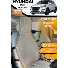 Terletmez Oto Koltuk Koruyucu Kılıf %100 Pamuk 5 Li Tam Set Krem Hyundai İX35