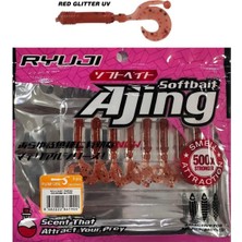 Baby Curtail 4.3cm Kokulu Lrf Silikon Yem 8 Adet Red Glitter Uv