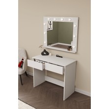 DF02108B Işıklı Aynalı Çekmeceli Makyaj Masası