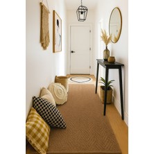 Rope Jüt Tabanlı Hasır Dokuma Örme Bohem Halı Kilim Modern Yıkanabilir Jüt Halı