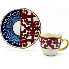 Iki Desenli Violet 6’lı Kahve Takımı