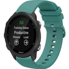 Garmin Forerunner 245 / 245 Music ile Uyumlu Kordon Jel Silikon Tokalı Kayış