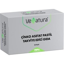 Venatura Çinko Asetat Pastil Takviye Edici Gıda 30 Pastil