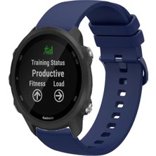 Garmin Forerunner 245 / 245 Music ile Uyumlu Kordon Jel Silikon Tokalı Kayış