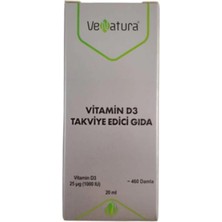 Venatura Vitamin D3 Takviye Edici Gıda 1000 Iu 20 Damla