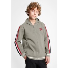 Çocuk Fermuarlı Kapüşonlu  Sweatshirt 25N-3130