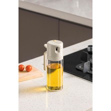 Ditmo Kitchen Ware Çift Fonksiyonlu 2'si 1 Arada Cam Yağdanlık / Püskürtmeli Yağ Spreyi ve Akıtmaz Döküm Uçlu Zeytinyağı Şişesi