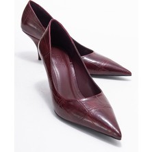 Marcus Bordo Baskı Kadın Topuklu Ayakkabı