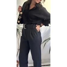 Kadın Kemerli Havuç Pantolon