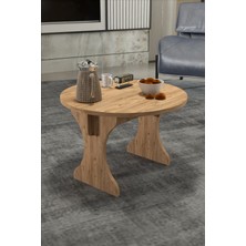 Gold Falez Orta Sehpa Yuvarlak Atlantik Çam