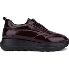 Tamer Tanca Kadın Hakiki Deri Bordo Sneakers & Spor Ayakkabı 1107 521 Bn Ayk SK25-26 Bordo Rugan