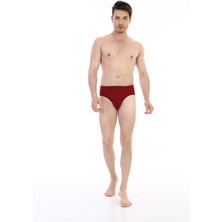 Çift Kaplan Erkek Süprem Bordo Slip 0741 3'lü