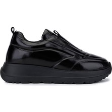 Tamer Tanca Kadın Hakiki Deri Siyah Rugan Sneakers & Spor Ayakkabı 1107 521 Bn Ayk SK25-26 Sıyah Rugan