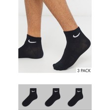Nike Dri Fit Everyday Cotton Cushioned Ankle Scok Unisex 3lü Çorap Siyah