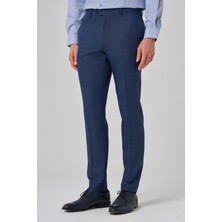 Morven  Erkek Lacivert Klasik Slim Fit Dar Kesim Pantolon