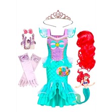 3b Kids Peruklu Deniz Kızı Kostüm Seti