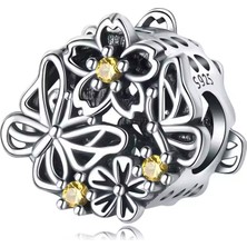 Fubena Güneşli Bahar Gümüş Charm