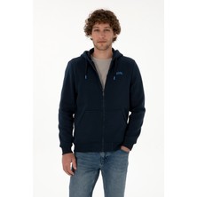 U.S. Polo Assn. Erkek Regular Fit Lacivert Şardonlu Örme Hırka 50313755-VR033