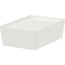 IKEA Kuggis Kapaklı Kutu Beyaz 18 x 26 x 8 cm