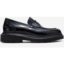 Dericlub Erkek Kalın Taban Loafer Gerçek Deri Fr 244453 Siyah