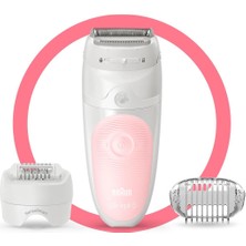 Beyaz-Pembe Epilatör 5620 Sensosmart, Cilt Pürüzsüzlüğü Için Ideal Seçim