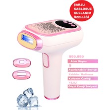 Şarjlı Ipl Lazer Epilasyon Cihazı 999.999 Atım, 9 Kademe, Buz Başlık, Hassas ve Dar Bölge