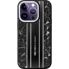 Fuchsia iPhone 15 Pro Max ile Uyumlu Kılıf HBC-188 Astra Kapak - Siyah