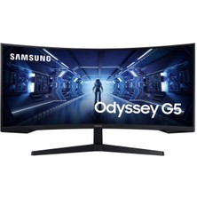Samsung Odyssey G5 LC34G55TWWRXUF 34" 1 Ms Wqhd Curved 165 Hz Oyuncu Monitörü Teşhir