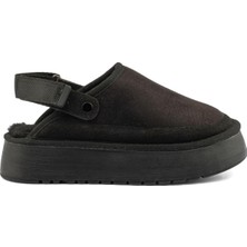 Roy Jones Canberra Kışlık Kadın Ayarlanabilir Kürk Detaylı Yüksek Taban Slipper