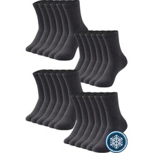 Hrnzafer Tekstil 24'lü Erkek Pamuklu Içi Havlu Sıcak Tutan Kışlık Uzun Çorap