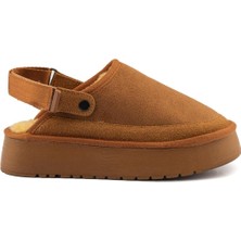 Roy Jones Canberra Kışlık Kadın Ayarlanabilir Kürk Detaylı Yüksek Taban Slipper