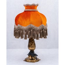 Beyler Klasik Abajur Bronz Ayak Kiremit Şapka