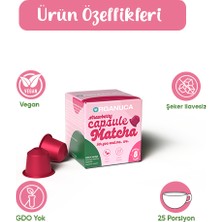 Organuca Berry-Vanilla Matcha Çilek Vanilya Aromalı Kapsül 1 Paket Nespresso Uyumlu
