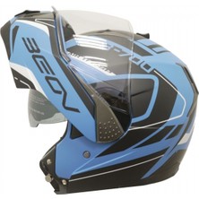 Beon Çene Açılır Vizörlü Kask [B700] [mavi - Siyah] [aır Tek]