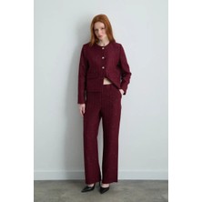 Gusto Boru Paça Tüvit Pantolon - Bordo