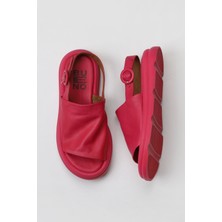 Bueno Shoes Fuşya Deri Kadın Düz Sandalet 01WY9410 01WY9410