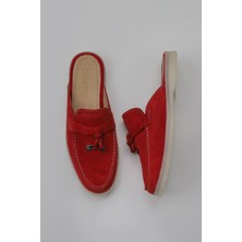 Bueno Shoes Kırmızı Süet Kadın Düz Terlik 05WT103 05WT103