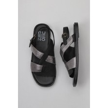 Bueno Shoes Siyah Multi Deri Kadın Düz Sandalet 01WY2012 01WY2012
