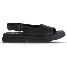 Bueno Shoes Siyah Deri Kadın Düz Sandalet 01WY9404 01WY9404