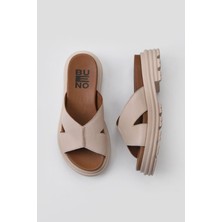 Bueno Shoes Pembe Deri Kadın Düz Terlik 01WY8304 01WY8304