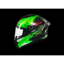 Mt Helmets Kask mt Stınger Ardent C6 Parlak Siyah/yeşil