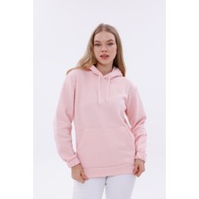 Yakamor Kolu Lastikli Kapşonlu Sweat