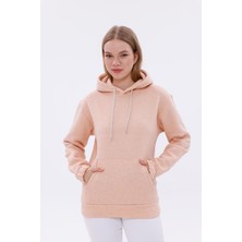 Yakamor Kolu Lastikli Kapşonlu Sweat