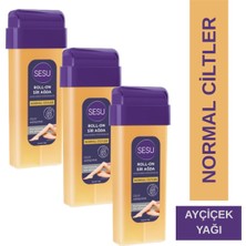 Yumuşak ve Hassas Ciltler Için Roll-On Ağda, Ayçiçek Yağı ile 3 Adet 100 ml