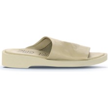 Bueno Shoes Haki Deri Kadın Düz Terlik 01WY2902 01WY2902